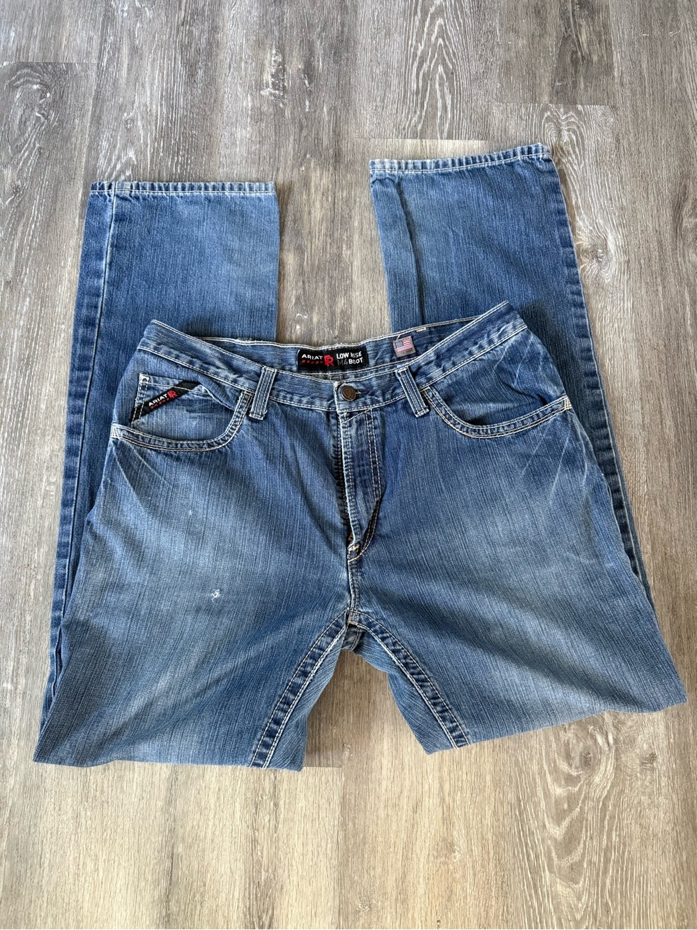 Ariat FR Men’s Blue Relaxed Straight Jeans 38 x 38